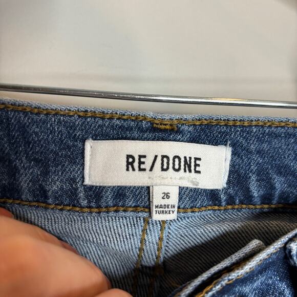 Re/Done 90s High Rise Ankle Crop Jean in Dark Stone - Picture 7 of 9